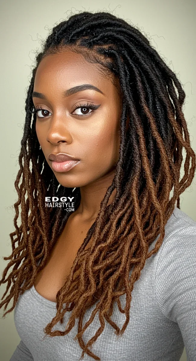 8. Layered Locs with Natural Curls | 15 Gorgeous Ways To Style Your Locs