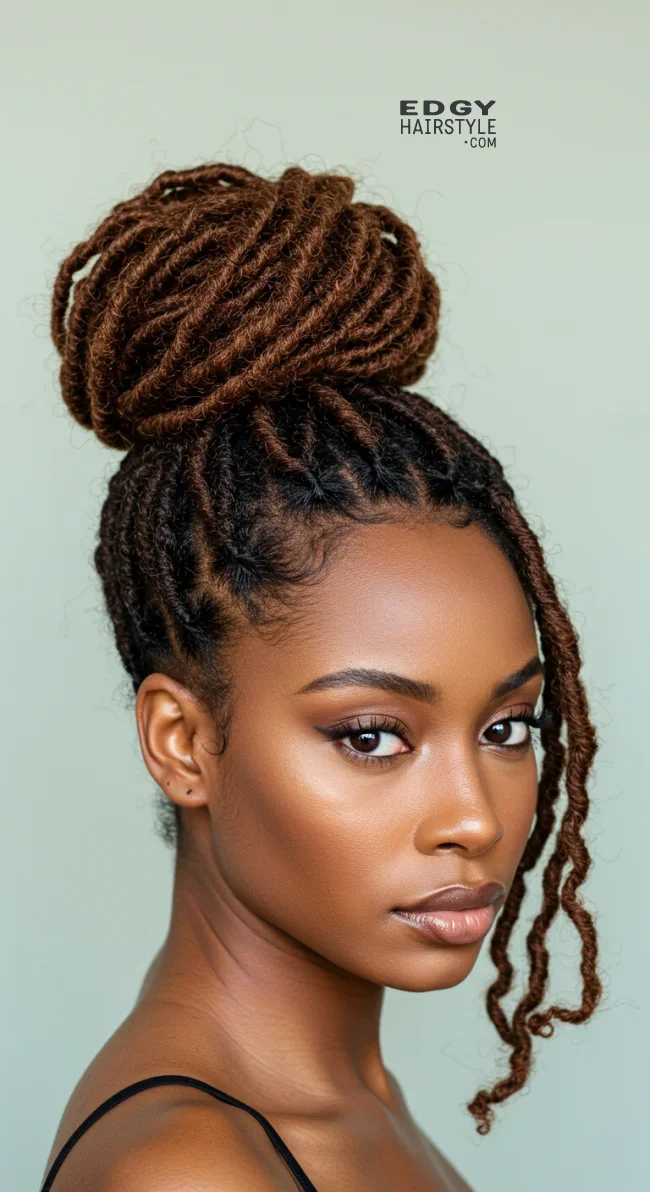 7. Chic Loc Bun | 15 Gorgeous Ways To Style Your Locs