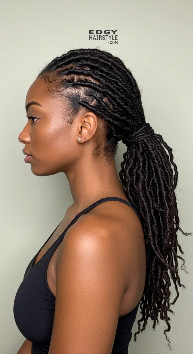 4. Low Loc Ponytail | 15 Gorgeous Ways To Style Your Locs