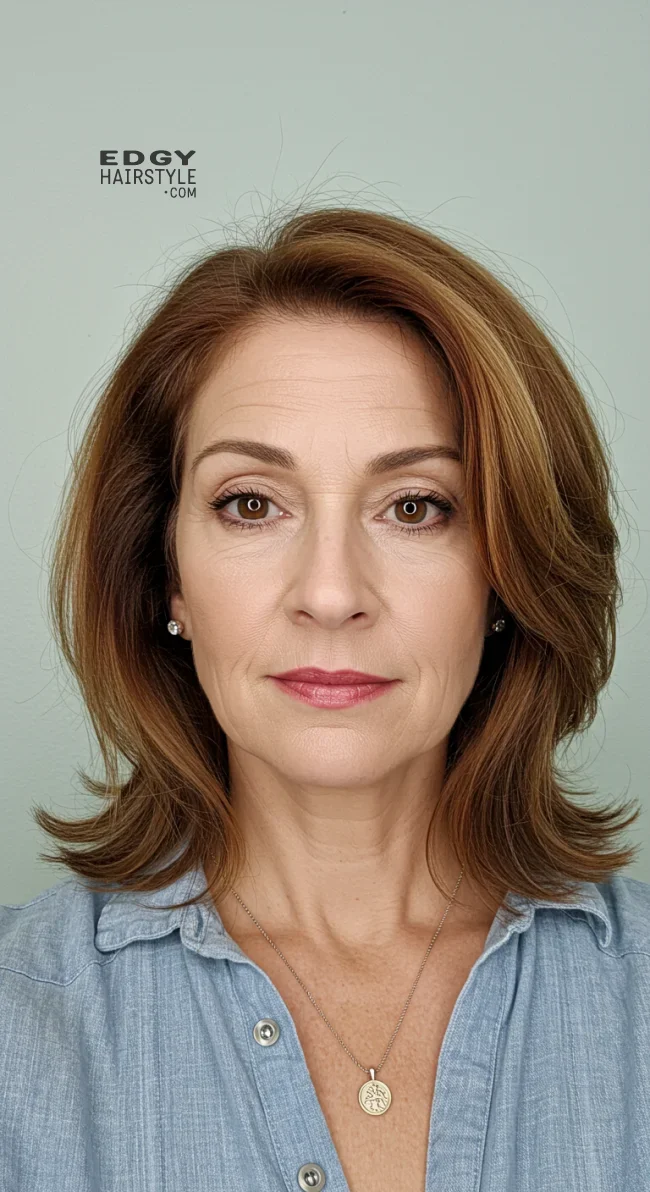 11. Layered Shoulder-Length Cut | What Hairstyles Are Good For Women Over 60 With Thinning Hair?