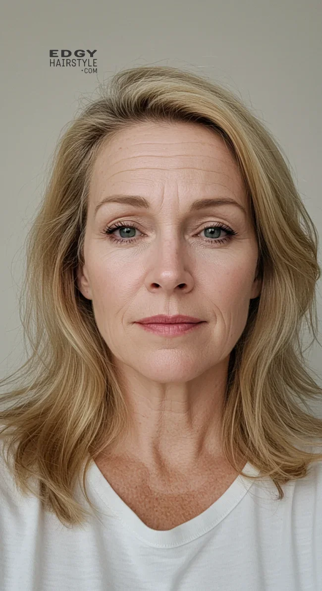 14. Shoulder-Length Flip Hairstyle | What Hairstyles Are Good For Women Over 60 With Thinning Hair?