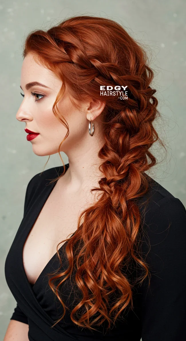 11. Loose Side Braid | 15 Amazing Hairstyles That You Can Do With Your Long Curly Hair