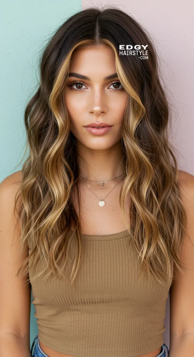 10. Sun-Kissed Brunette Balayage | 15 Brunette Balayage Ideas To Refresh Your Look