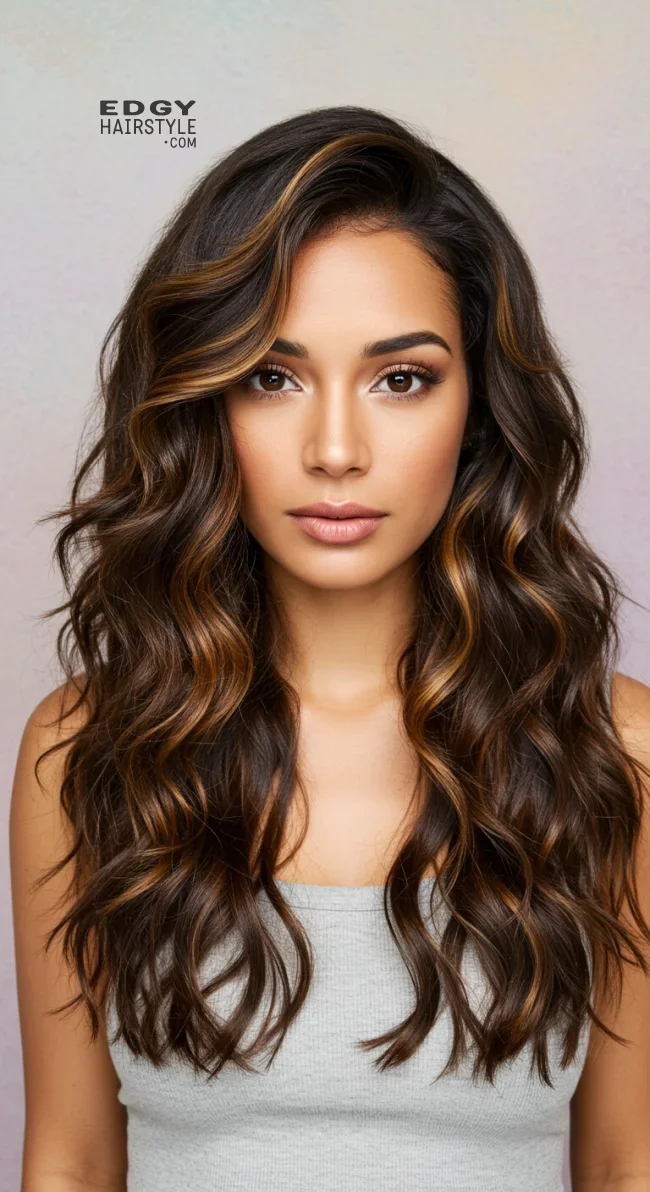 7. Caramel Swirl Brunette Balayage | 15 Brunette Balayage Ideas To Refresh Your Look