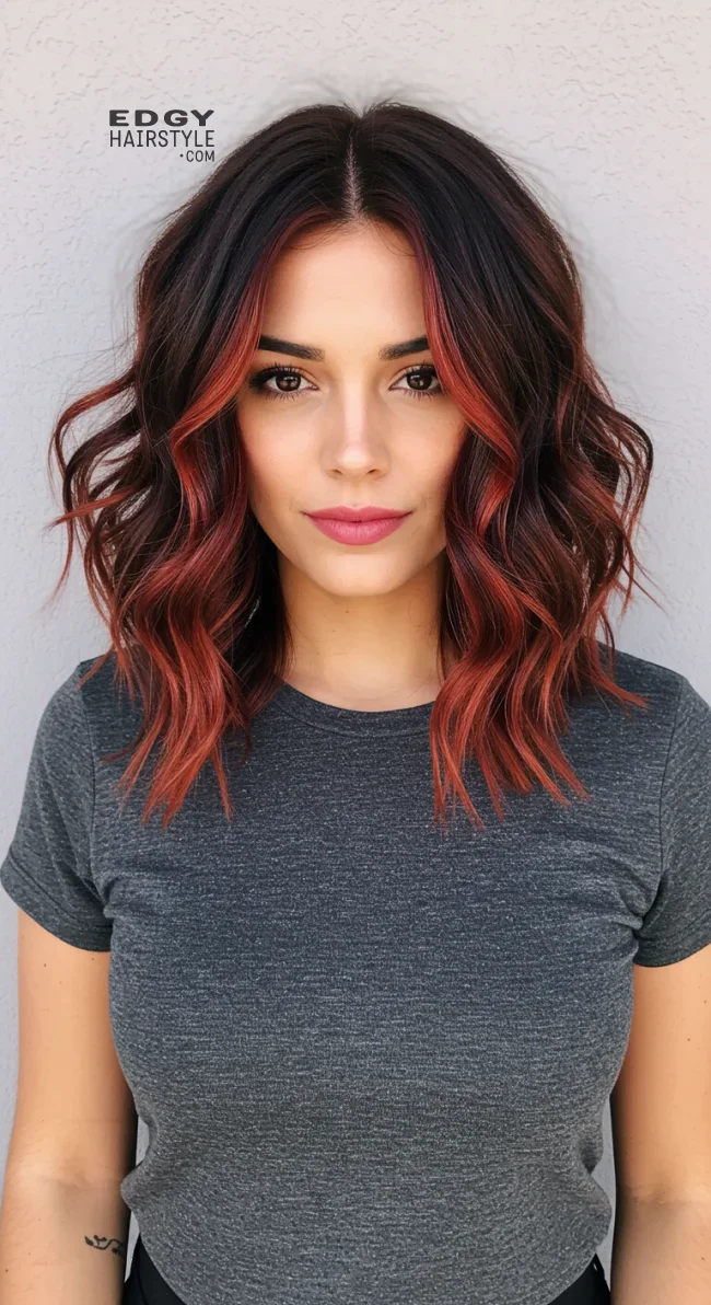12. Deep Auburn Brunette Balayage | 15 Brunette Balayage Ideas To Refresh Your Look