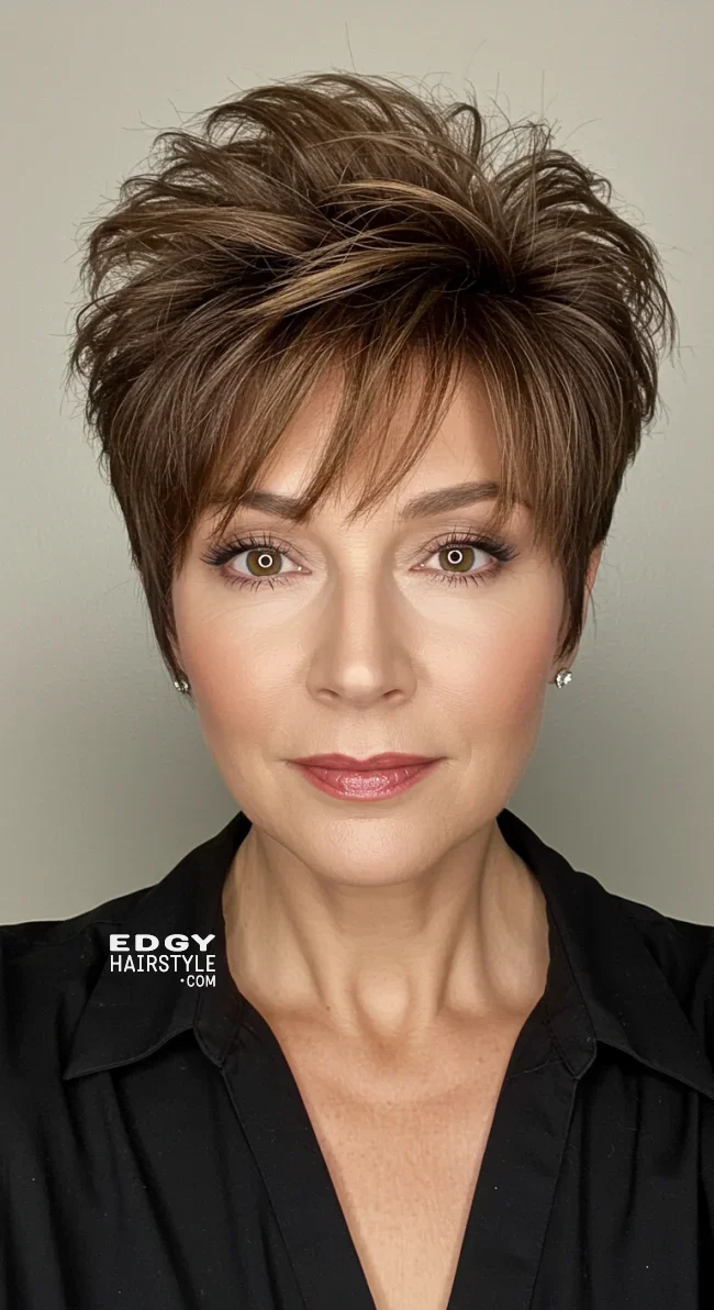 9. Voluminous Pixie Cut | Pixie Hairstyles For Women Over 50: Timeless And Trendy Styles