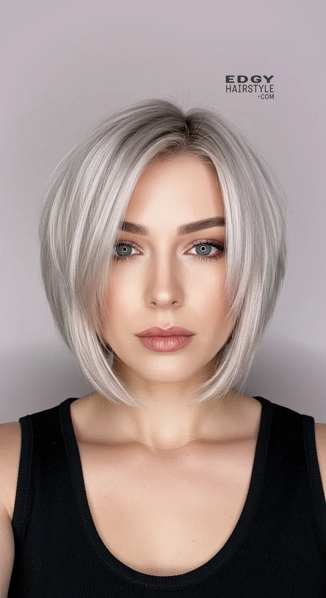 7. Pearl Blonde Balayage | Reverse Balayage For Grey Hair: Embracing Natural Beauty