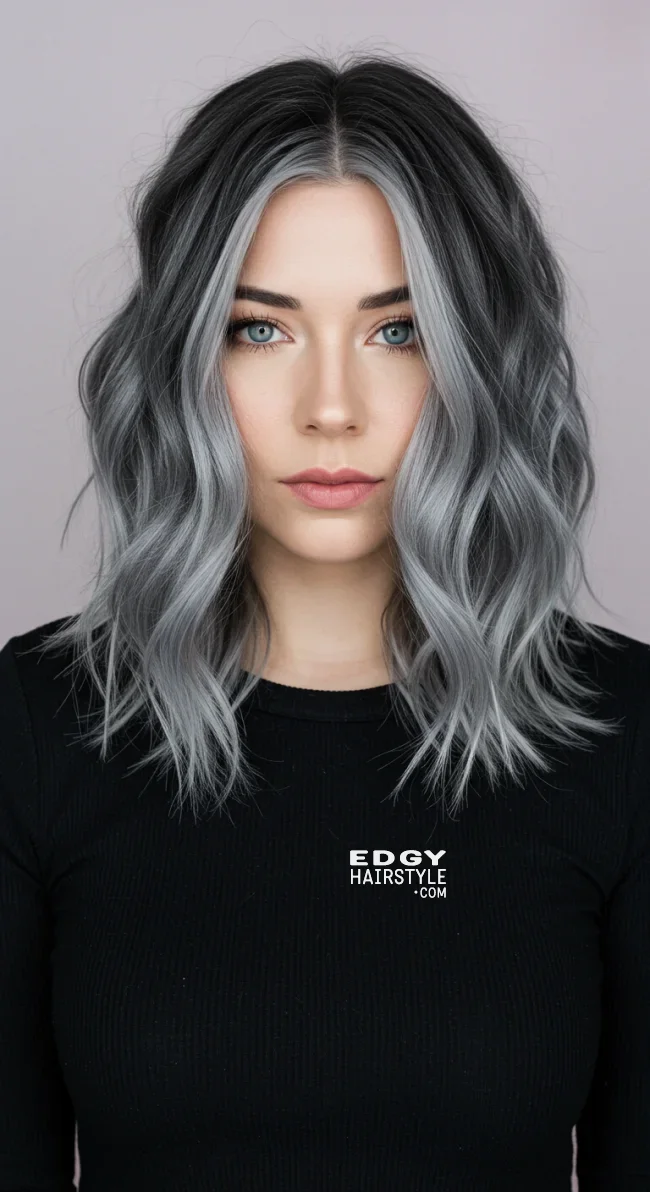 12. Salt and Pepper Balayage | Reverse Balayage For Grey Hair: Embracing Natural Beauty
