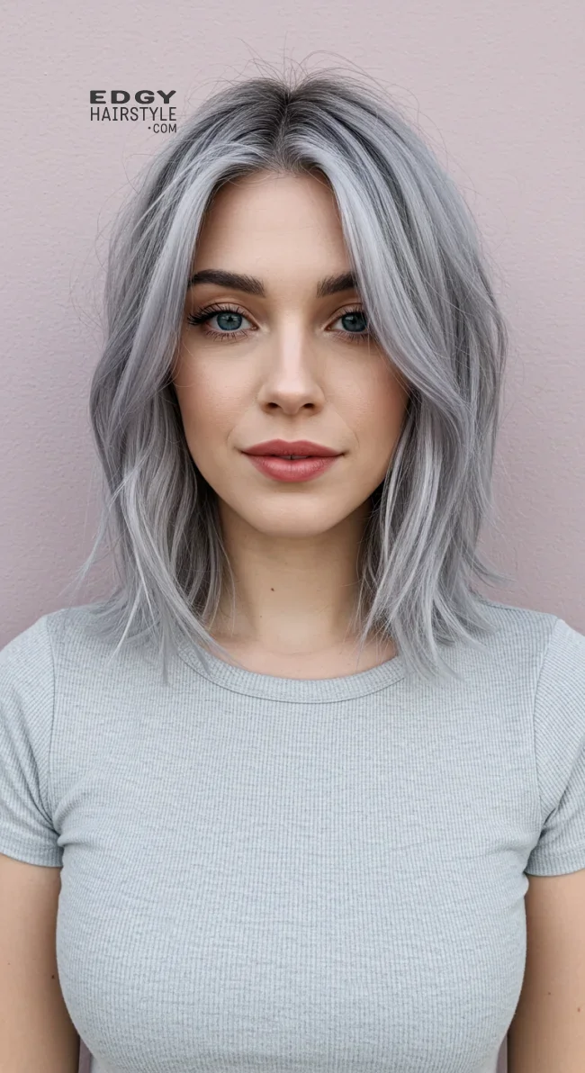 10. Cool-Toned Reverse Balayage | Reverse Balayage For Grey Hair: Embracing Natural Beauty