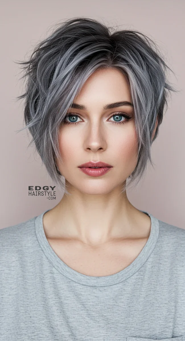 14. Muted Gray Reverse Balayage | Reverse Balayage For Grey Hair: Embracing Natural Beauty