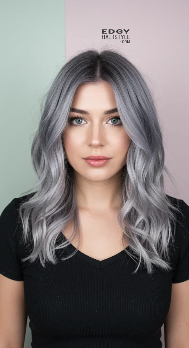 1. Soft Silver Blend | Reverse Balayage For Grey Hair: Embracing Natural Beauty