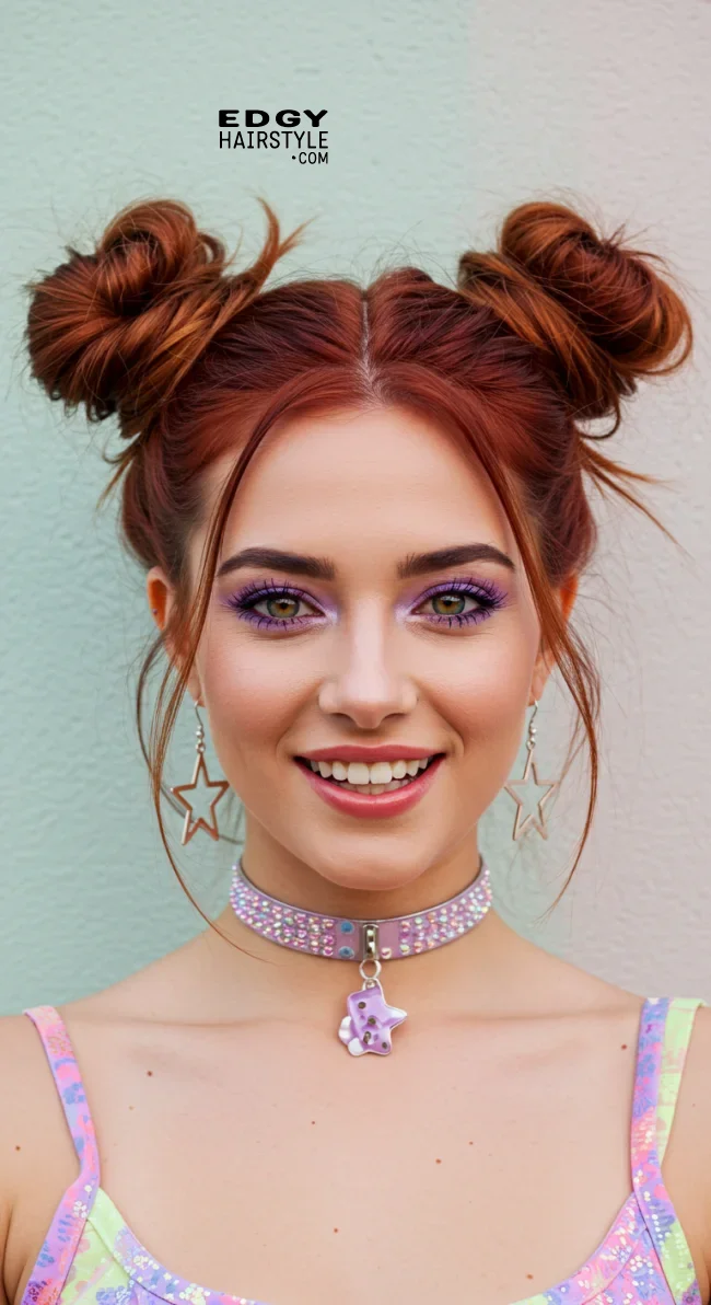 4. Space Buns | Simple Bun Hairstyles: Effortless Elegance For Every Occasion