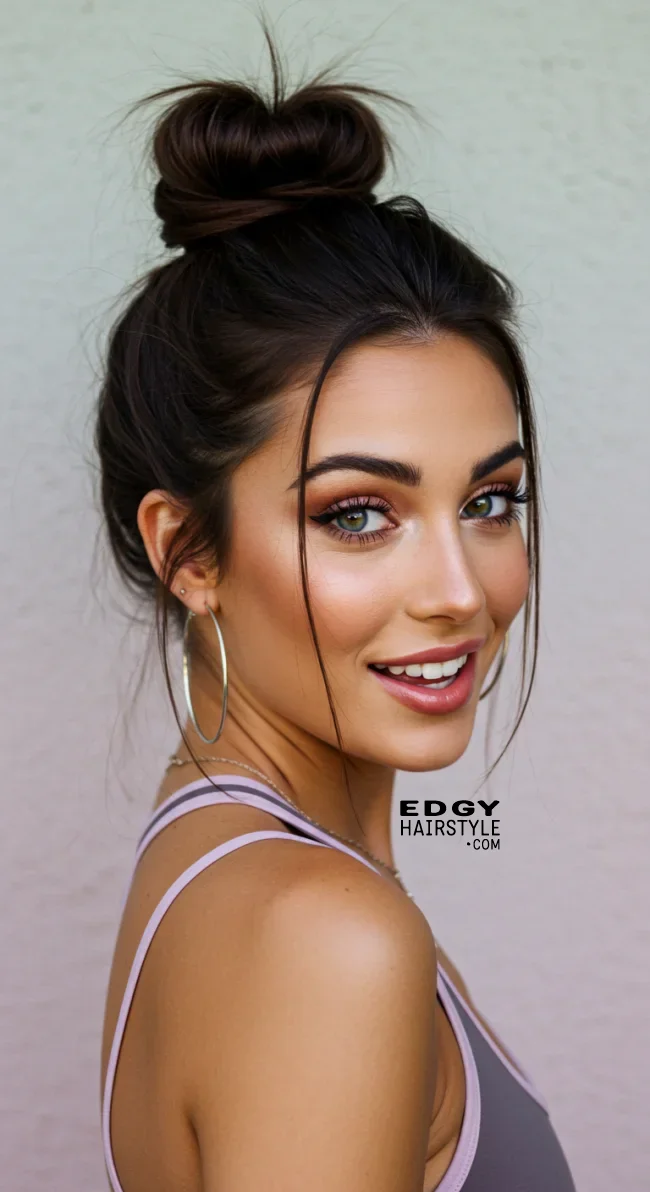 10. Top Knot Bun | Simple Bun Hairstyles: Effortless Elegance For Every Occasion