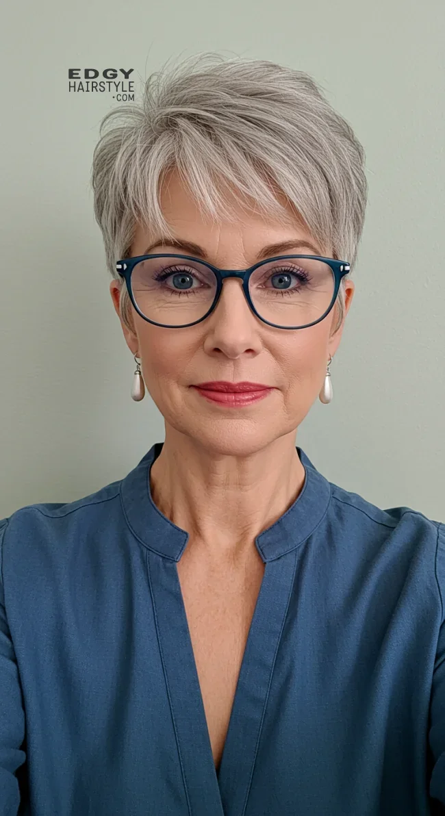 10. Tapered Short Haircut | Short Hairstyles For Women Over 60 With Fine Hair And Glasses