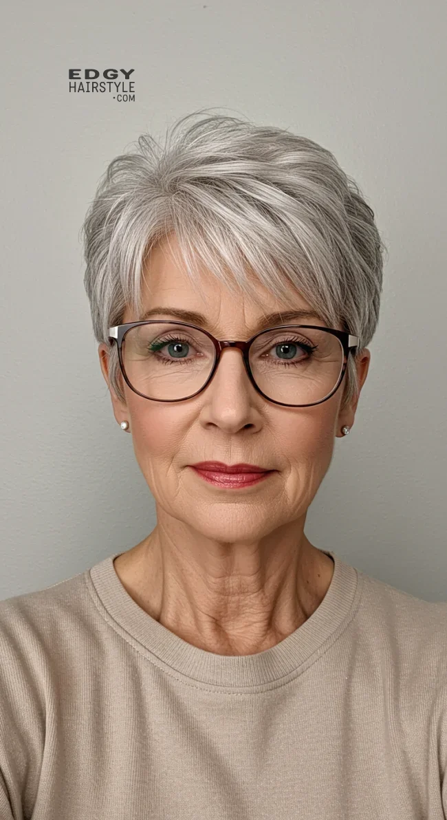 1. Pixie Cut | Short Hairstyles For Women Over 60 With Fine Hair And Glasses