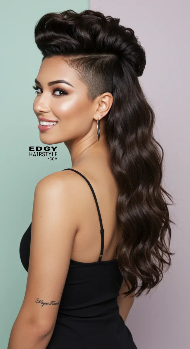 9. Long Wavy Mohawk | Bold And Trendy: Mohawk Hairstyles In Modern Fashion