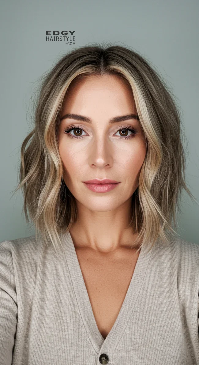 6. Wavy Lob (Long Bob) | Hairstyles That Make You Look Younger Without Botox