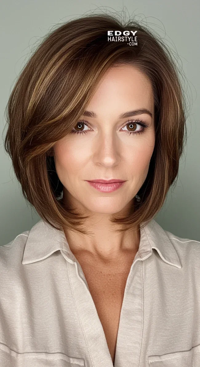 1. Layered Bob | Hairstyles That Make You Look Younger Without Botox