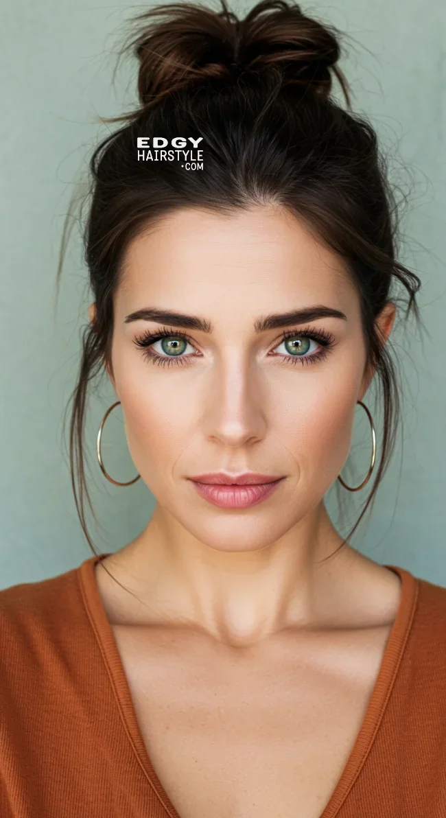 10. Messy Bun with Face-Framing Layers | Hairstyles That Make You Look Younger Without Botox