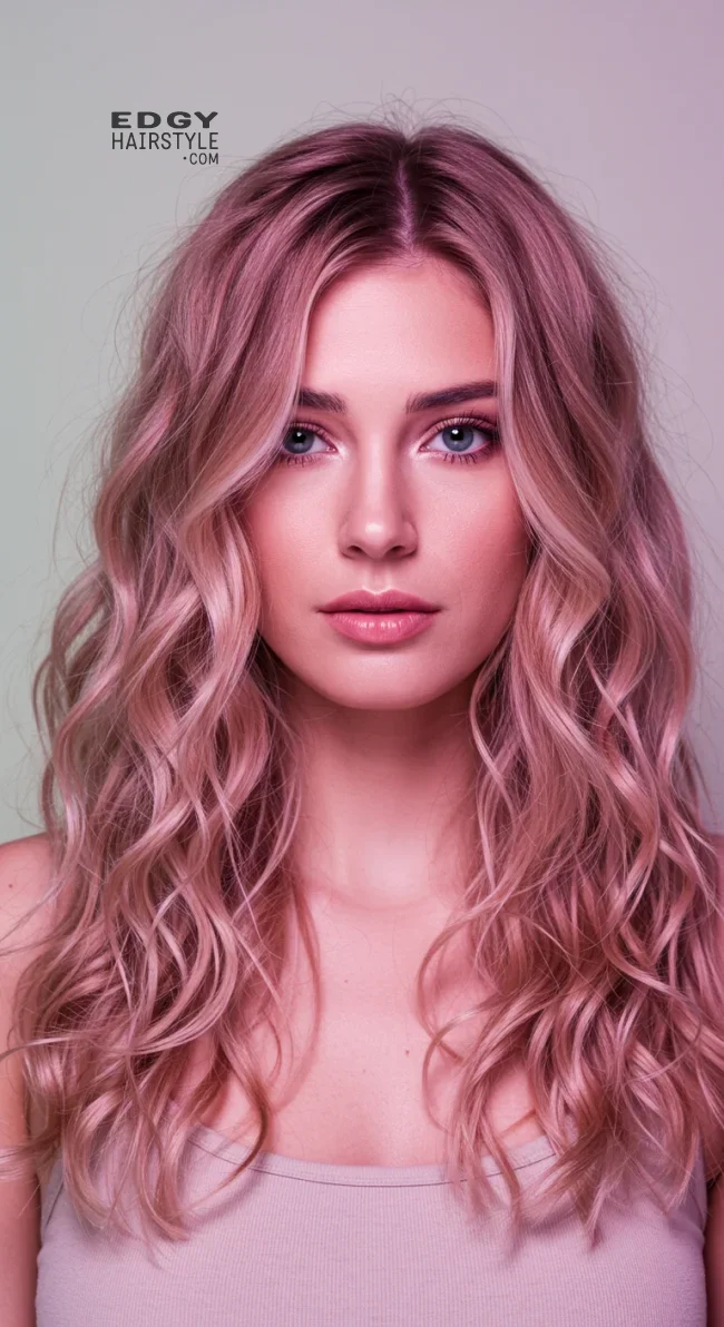 9. Layered Curly Waves | Pretty In Pink: Curly Hairstyles To Rock Your Pink Hair!