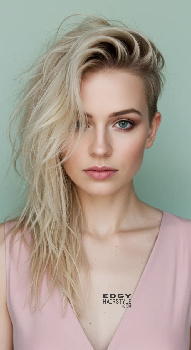 10. Shaggy Long Hair with Shaved Sides | Explore Long Hair With Shaved Sides Hairstyles