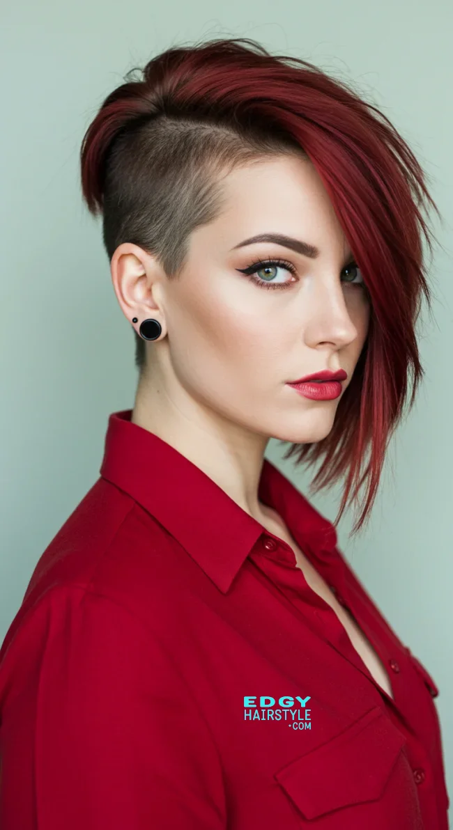 8. Asymmetrical Lob with Shaved Sides | Explore Long Hair With Shaved Sides Hairstyles