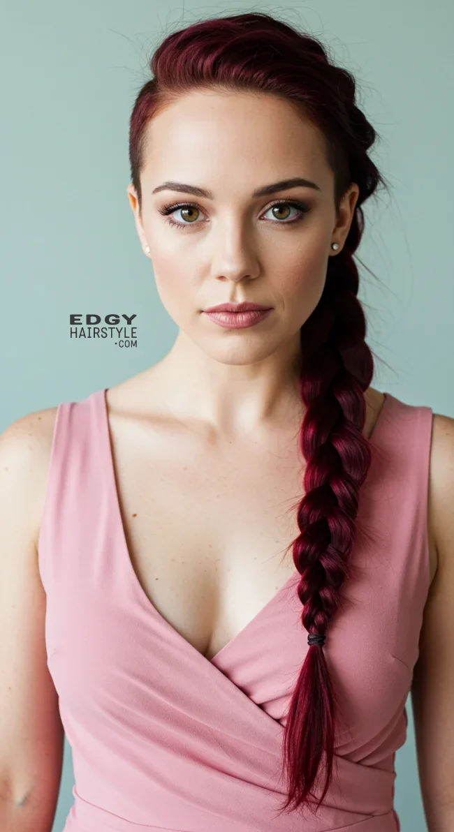 4. Braid with Shaved Sides | Explore Long Hair With Shaved Sides Hairstyles