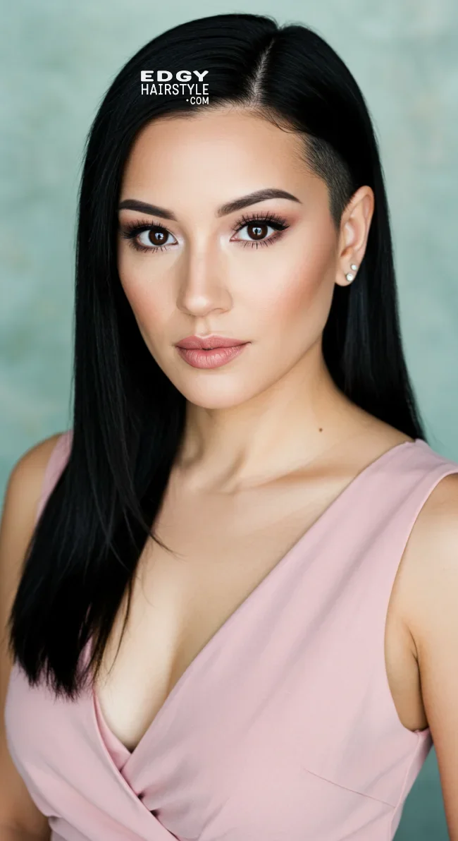 5. Side Part with Shaved Sides | Explore Long Hair With Shaved Sides Hairstyles