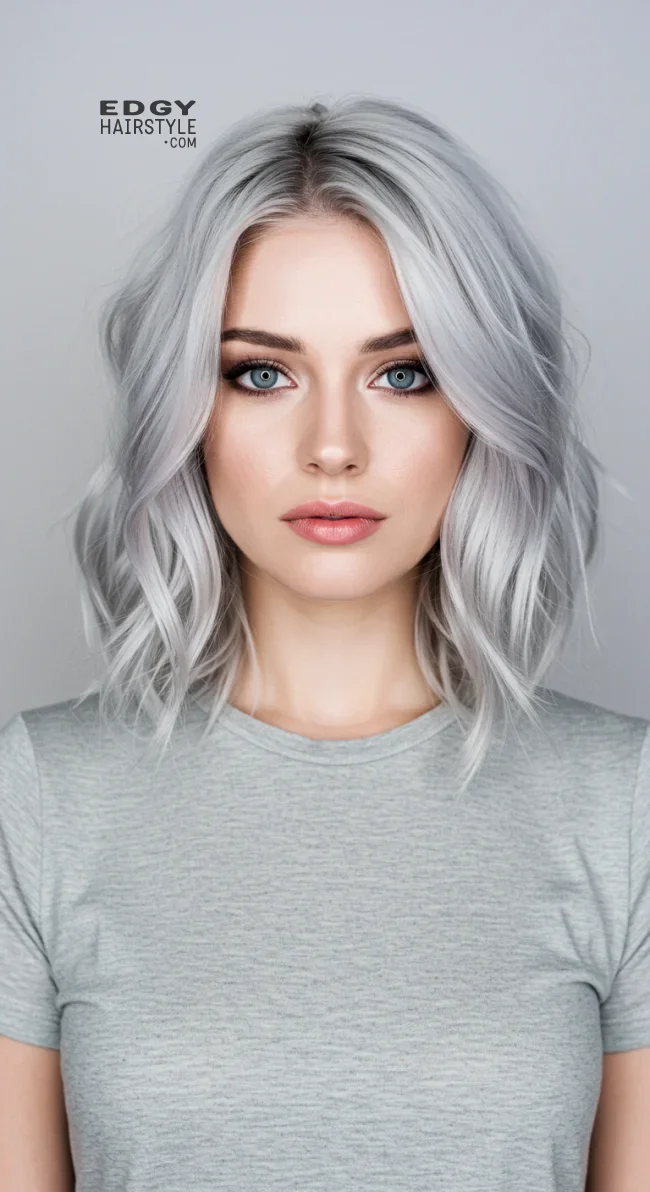 3. Silver Blonde | 15 Hair Colors For Gray Eyes To Bring Out Your Rare Charm