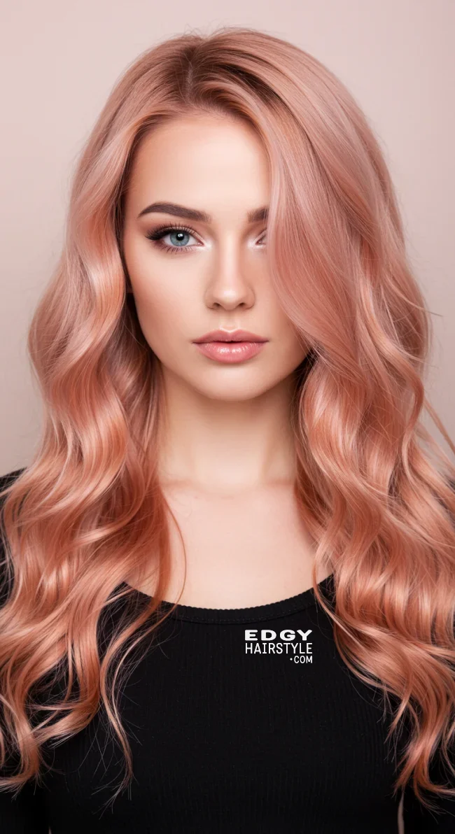 14. Rose Gold | 15 Hair Colors For Gray Eyes To Bring Out Your Rare Charm