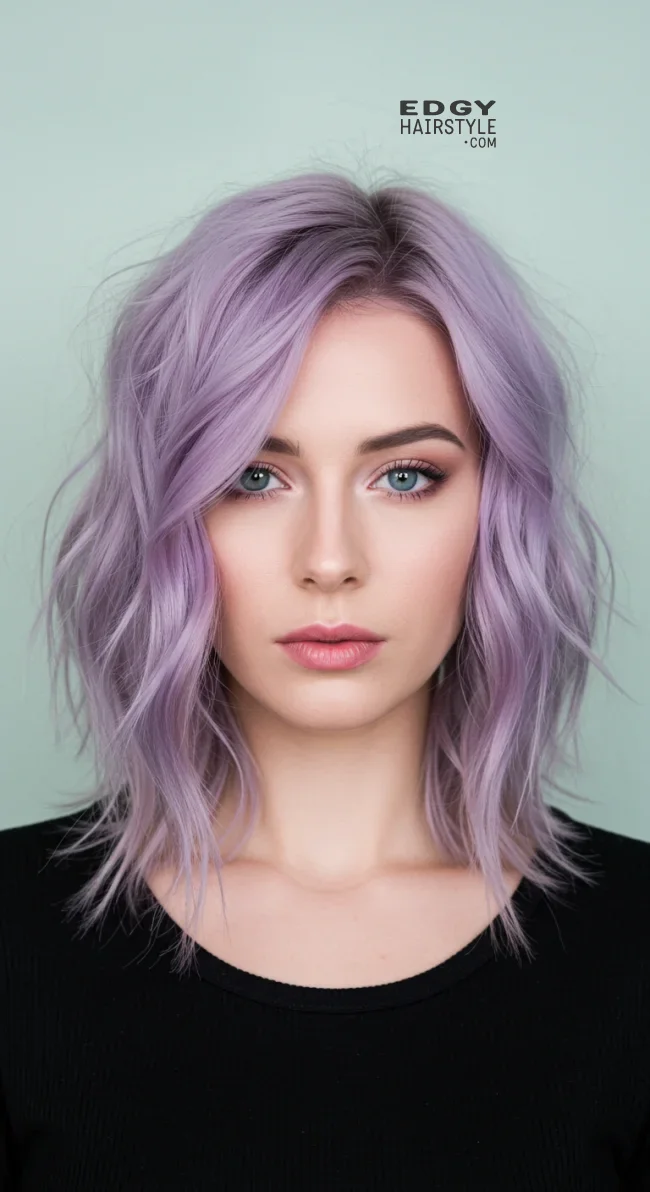 11. Smoky Lavender | 15 Hair Colors For Gray Eyes To Bring Out Your Rare Charm