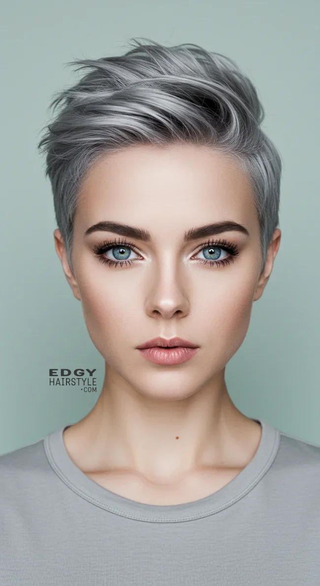13. Steel Gray | 15 Hair Colors For Gray Eyes To Bring Out Your Rare Charm