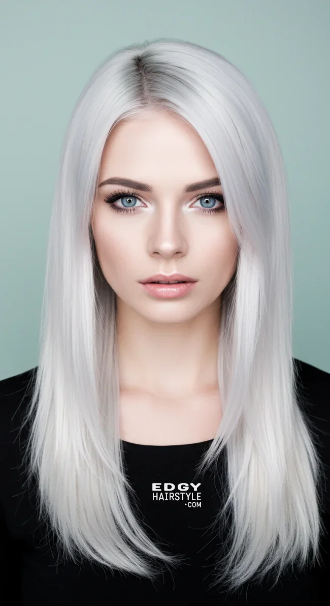 4. Icy White | 15 Hair Colors For Gray Eyes To Bring Out Your Rare Charm