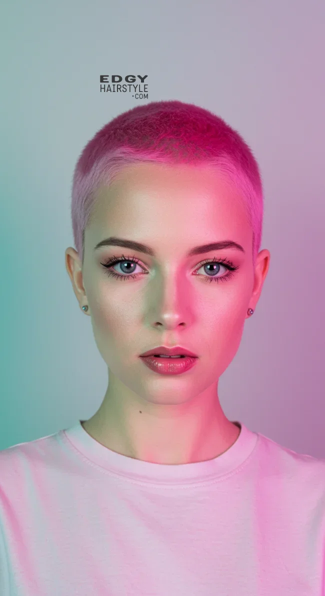 6. Pastel-Toned Buzz Cut | Bold And Beautiful: Embracing The Trend With A Buzz Cut For Women