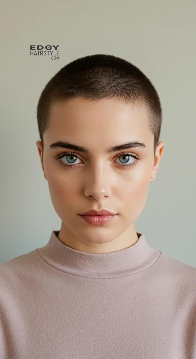 13. Soft Fuzzy Buzz Cut | Bold And Beautiful: Embracing The Trend With A Buzz Cut For Women