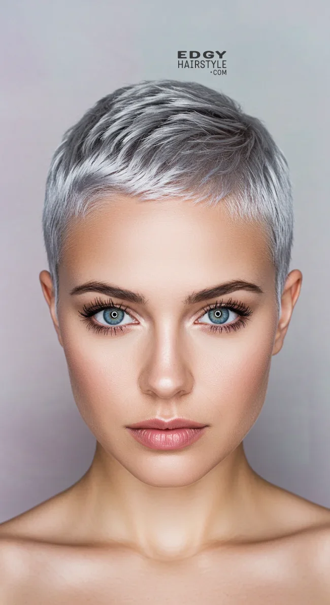 14. Silver or Grey Buzz Cut | Bold And Beautiful: Embracing The Trend With A Buzz Cut For Women