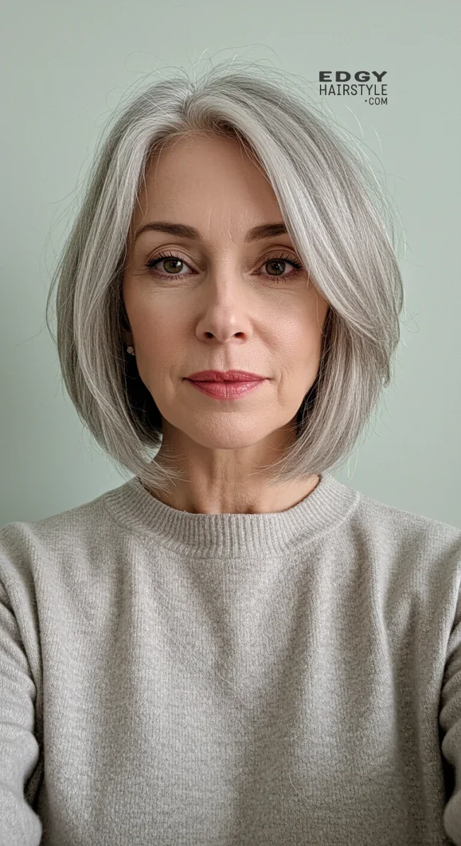 6. Layered Bob With Feathered Ends | Layered Bob Hairstyles For Women Over 50 With Fine Hair