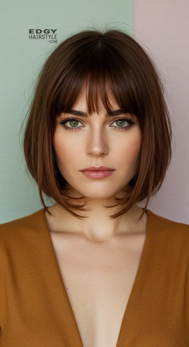 7. French Bob with Wispy Bangs | 15 Trendy Hairstyles To Try In 2025
