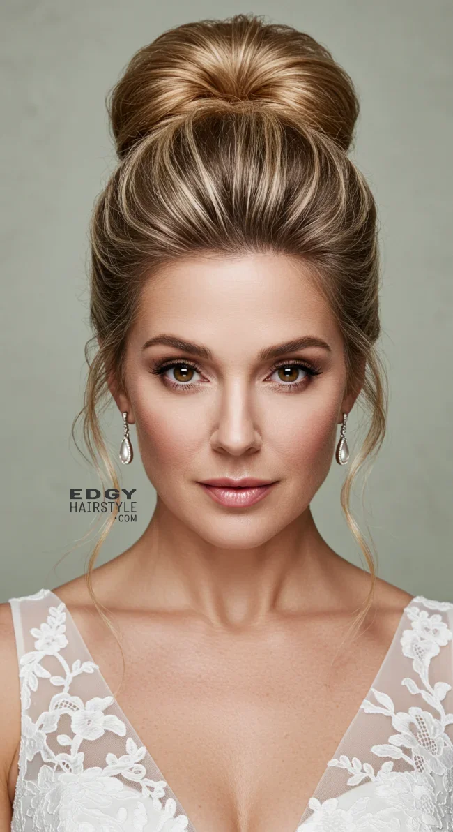 14. High Bun With Volume | 15 Gorgeous Mother Of The Bride Hairstyles For A Special Day