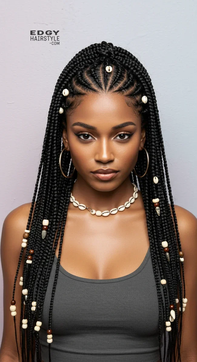4. Tribal Braids with Beads | 7 Enchanting Braids With Beads Hairstyles