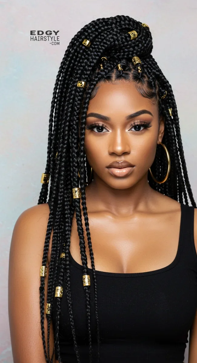 3. Goddess Braids with Beads | 7 Enchanting Braids With Beads Hairstyles