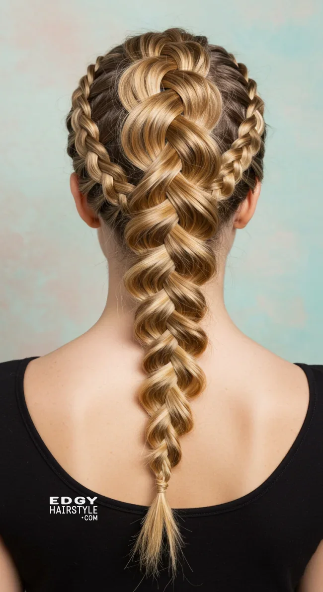 14. Infinity Braid | 15 Gorgeous Braided Hairstyles For Long Hair