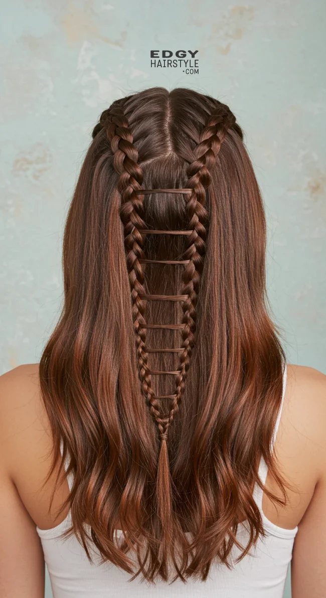 13. Ladder Braid | 15 Gorgeous Braided Hairstyles For Long Hair