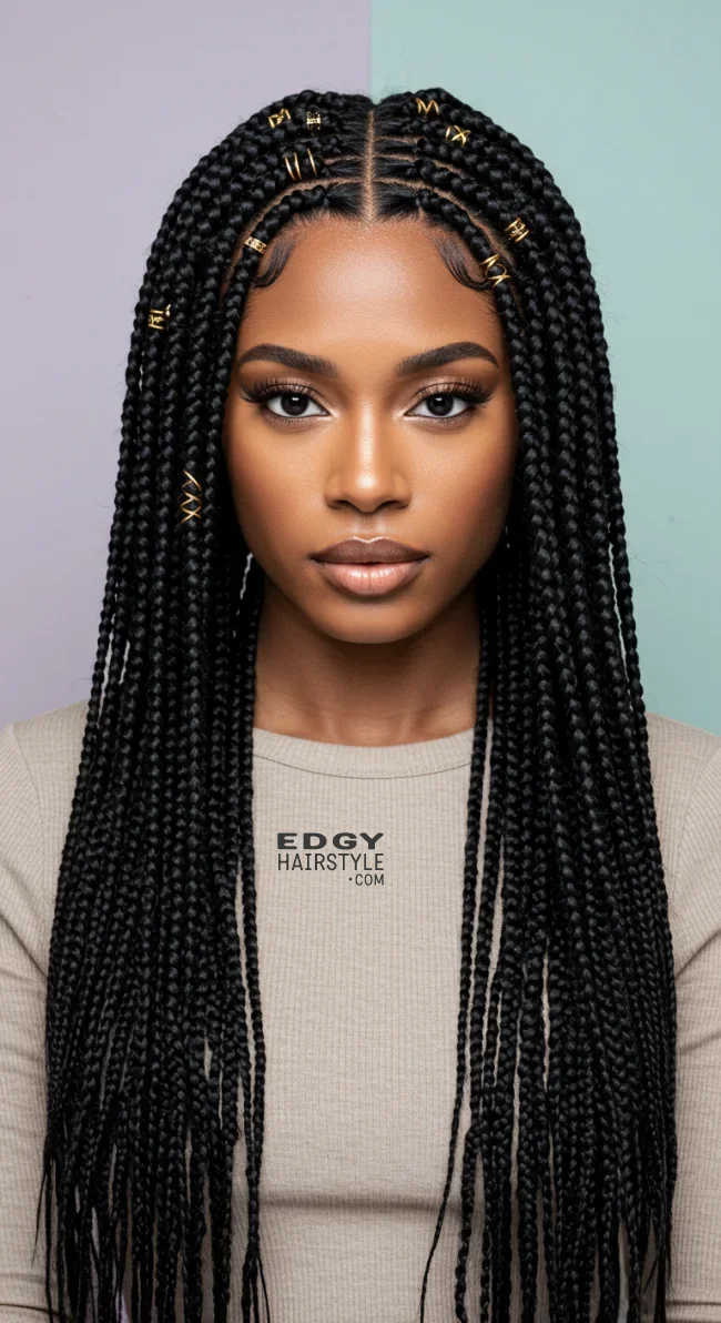 7. Box Braids | 15 Gorgeous Braided Hairstyles For Long Hair