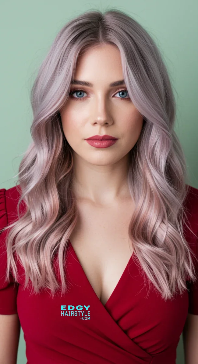 14. Rose Silver Balayage | Balayage Transition To Grey Hair - Gray Hair Balayage