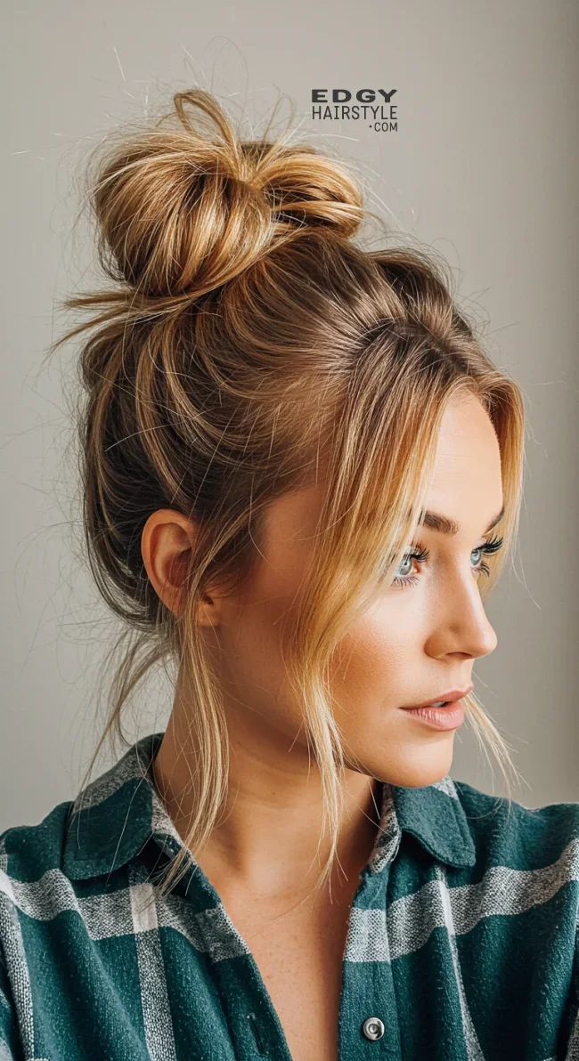 2. Messy High Bun | 15 Easy Step By Step Hair Tutorials For Chic Hairstyles