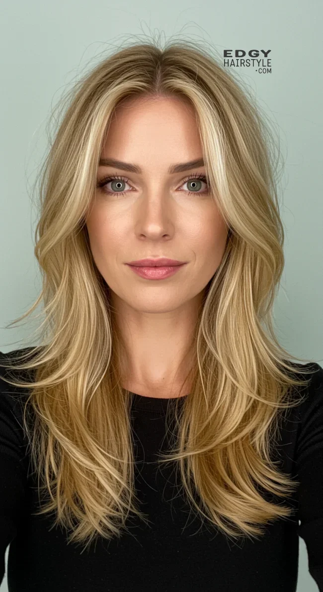 9. Feathered Layers | Chic Long Hairstyles For Women Over 40
