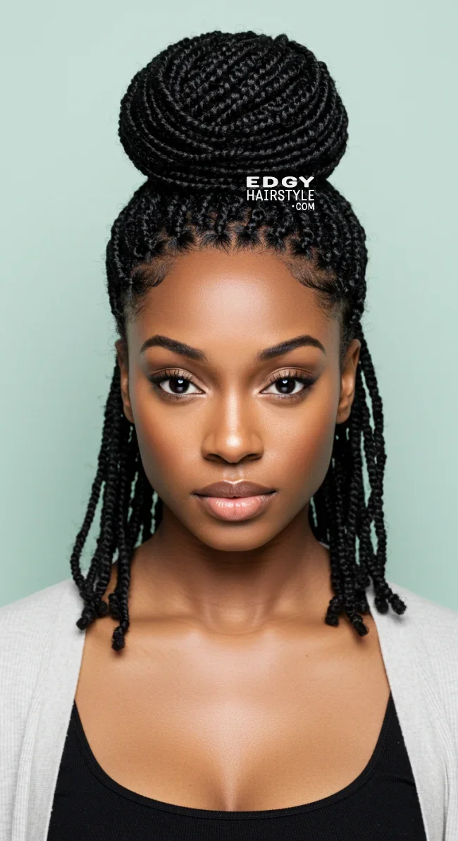 8. Mini Twists in a High Bun | 10 Creative Twist Hairstyles For A Bold And Beautiful Look
