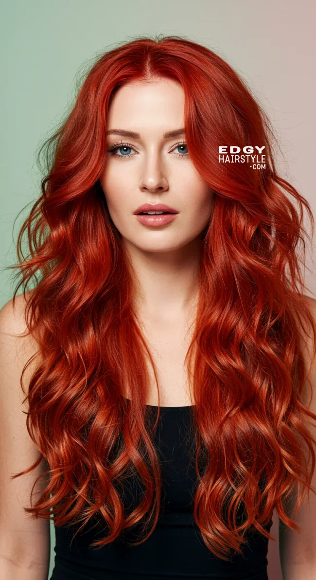 2. Flowing Fiery Curls | Radiant Red Locks: Embracing The Beauty Of Natural