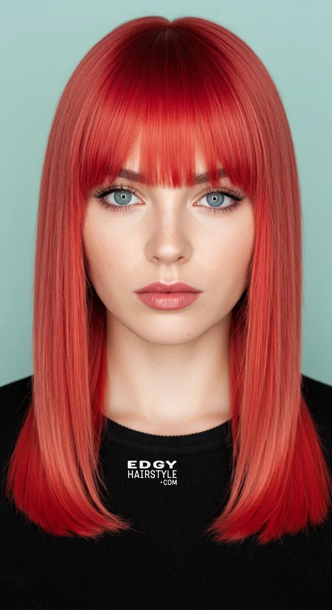 9. Natural Red Fringe | Radiant Red Locks: Embracing The Beauty Of Natural